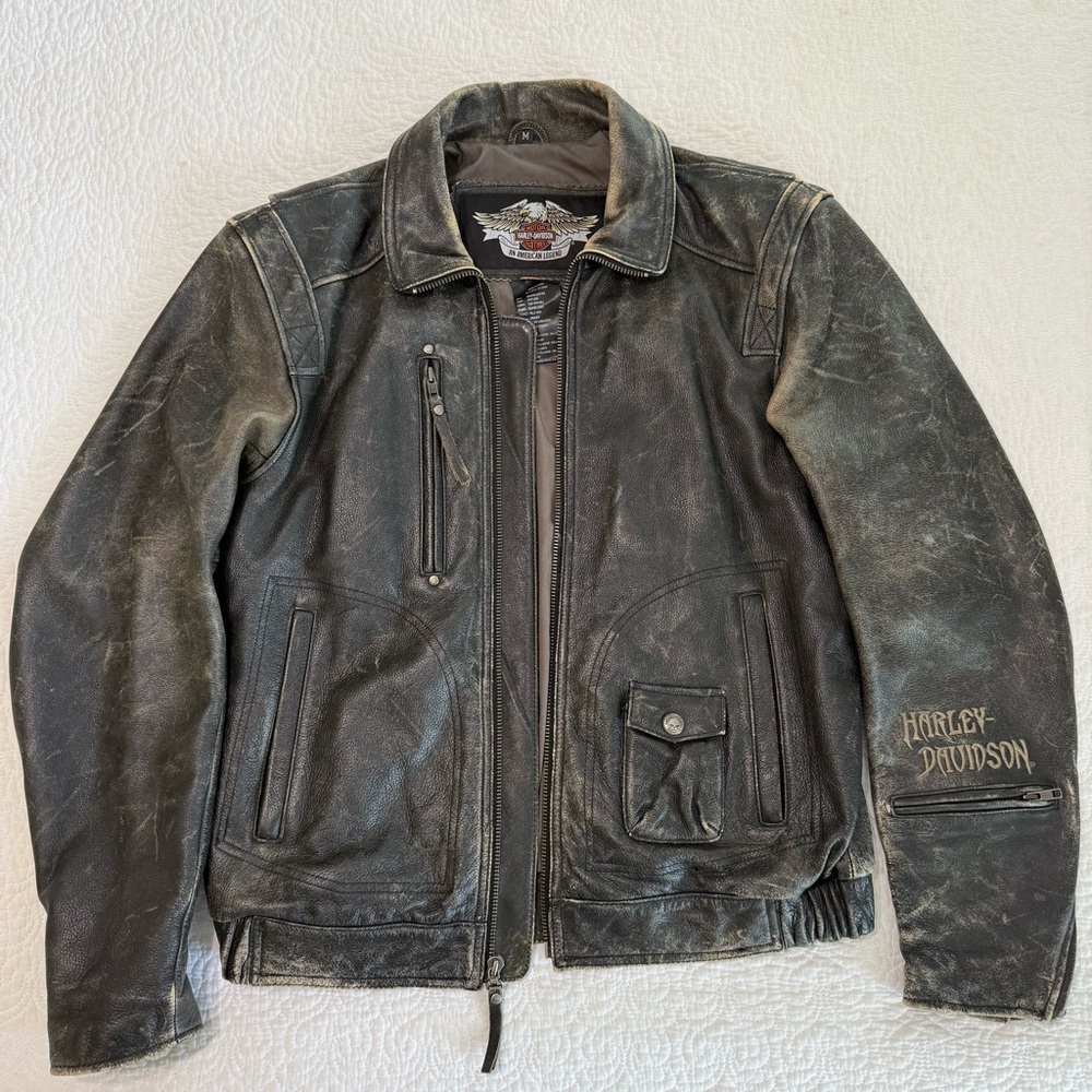 🔥GRAIL Vintage Harley-Davidson Freedom Eagle Leather Jacket Men’s Medium 2006